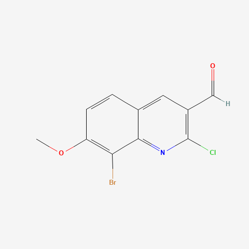 8-bromo-2-chloro-7-methoxyquinoline-3-carbaldehyde (CAS: 136812-28-7) - Chemical Structure and Molecular Formula 