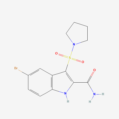 5-bromo-3-pyrrolidin-1-ylsulfonyl-1H-indole-2-carboxamide (CAS: 918494-66-3) - Related Chemical Product
