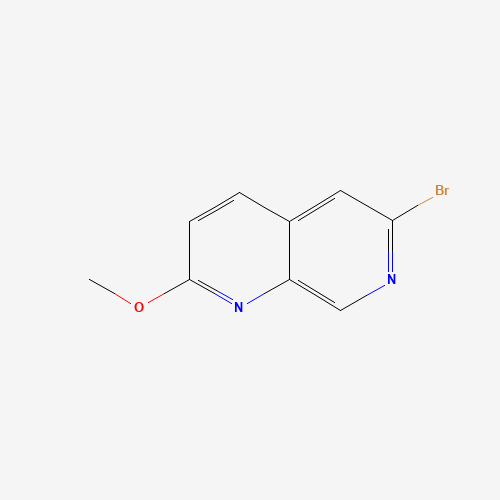 6-bromo-2-methoxy-1,7-naphthyridine (CAS: 1246555-09-8) - Chemical Structure and Molecular Formula 