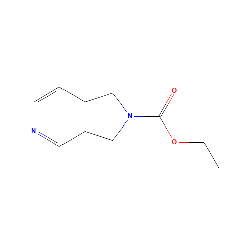 ethyl 1,3-dihydropyrrolo[3,4-c]pyridine-2-carboxylate (CAS: 147740-04-3) - Chemical Structure and Molecular Formula 