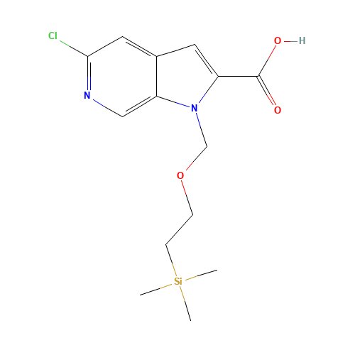 5-chloro-1-(2-trimethylsilylethoxymethyl)pyrrolo[2,3-c]pyridine-2-carboxylic acid (CAS: 1223748-24-0) - Related Chemical Product