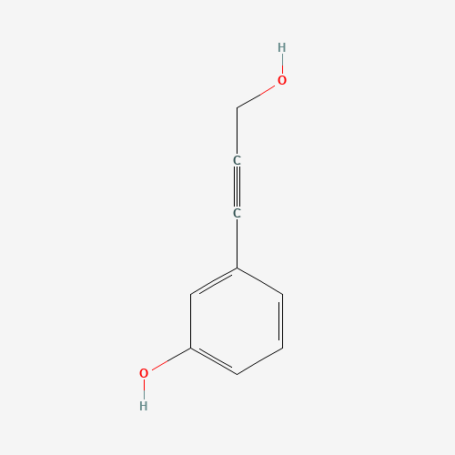 3-(3-hydroxyprop-1-ynyl)phenol (CAS: 151057-25-9) - Chemical Structure and Molecular Formula 