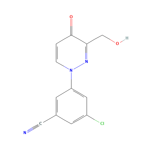 3-chloro-5-[3-(hydroxymethyl)-4-oxopyridazin-1-yl]benzonitrile (CAS: 1314397-16-4) - Related Chemical Product