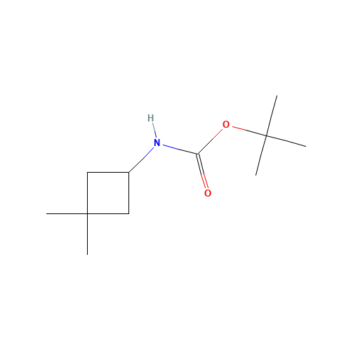 tert-butyl N-(3,3-dimethylcyclobutyl)carbamate (CAS: 1284247-21-7) - Chemical Structure and Molecular Formula 