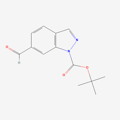 tert-butyl 6-formylindazole-1-carboxylate (CAS: 821767-62-8) - Chemical Structure and Molecular Formula 