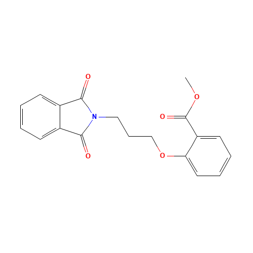 methyl 2-[3-(1,3-dioxoisoindol-2-yl)propoxy]benzoate (CAS: 115149-46-7) - Chemical Structure and Molecular Formula 