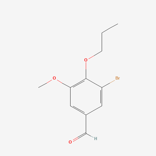 3-bromo-5-methoxy-4-propoxybenzaldehyde (CAS: 91335-52-3) - Chemical Structure and Molecular Formula 