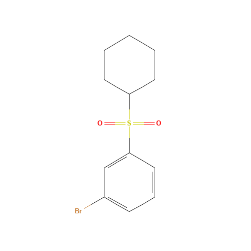 1-bromo-3-cyclohexylsulfonylbenzene (CAS: 686351-07-5) - Chemical Structure and Molecular Formula 