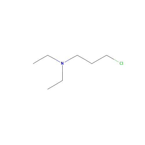 3-chloro-N,N-diethylpropan-1-amine (CAS: 104-77-8) - Chemical Structure and Molecular Formula 
