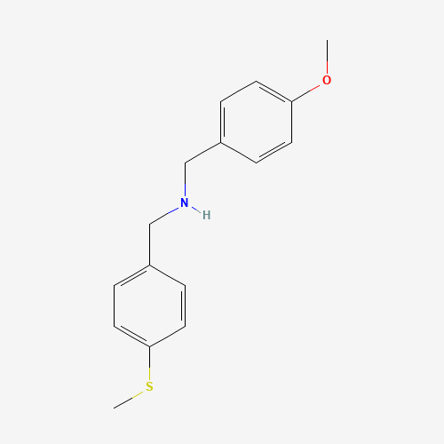 1-(4-methoxyphenyl)-N-[(4-methylsulfanylphenyl)methyl]methanamine (CAS: 355381-56-5) - Related Chemical Product