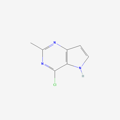 4-chloro-2-methyl-5H-pyrrolo[3,2-d]pyrimidine (CAS: 65749-86-2) - Chemical Structure and Molecular Formula 