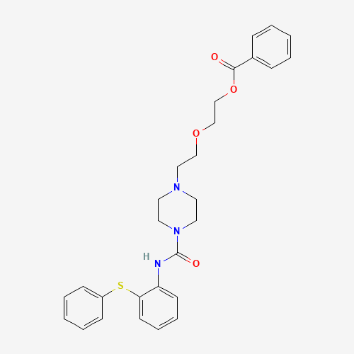 2-[2-[4-[(2-phenylsulfanylphenyl)carbamoyl]piperazin-1-yl]ethoxy]ethyl benzoate (CAS: 848786-53-8) - Related Chemical Product