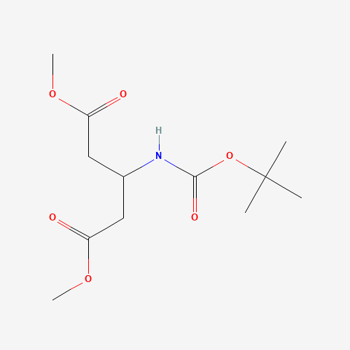 dimethyl 3-[(2-methylpropan-2-yl)oxycarbonylamino]pentanedioate (CAS: 82803-55-2) - Chemical Structure and Molecular Formula 