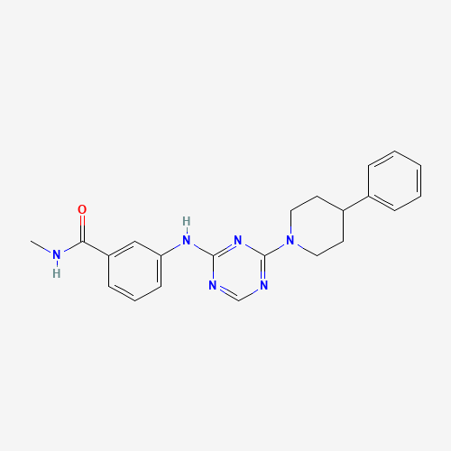 N-methyl-3-[[4-(4-phenylpiperidin-1-yl)-1,3,5-triazin-2-yl]amino]benzamide (CAS: 1332296-98-6) - Related Chemical Product