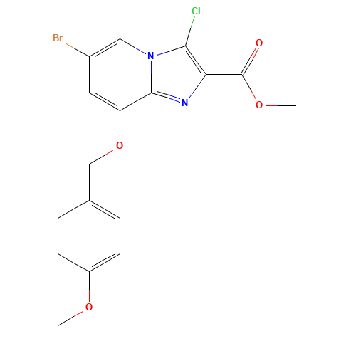 methyl 6-bromo-3-chloro-8-[(4-methoxyphenyl)methoxy]imidazo[1,2-a]pyridine-2-carboxylate (CAS: 1284249-72-4) - Related Chemical Product