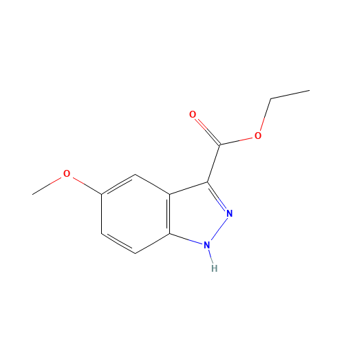 ethyl 5-methoxy-1H-indazole-3-carboxylate (CAS: 865887-16-7) - Chemical Structure and Molecular Formula 