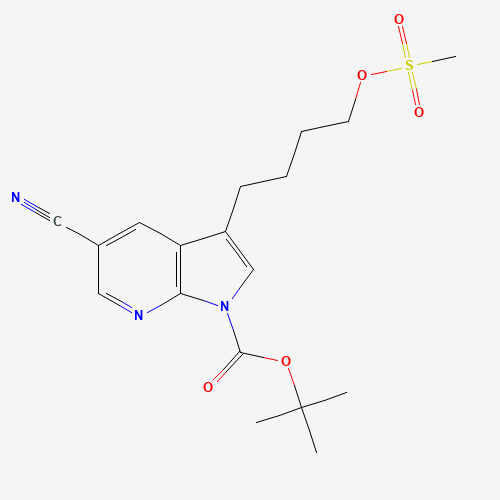 tert-butyl 5-cyano-3-(4-methylsulfonyloxybutyl)pyrrolo[2,3-b]pyridine-1-carboxylate (CAS: 1187322-57-1) - Related Chemical Product