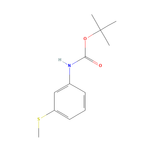 tert-butyl N-(3-methylsulfanylphenyl)carbamate (CAS: 146374-45-0) - Chemical Structure and Molecular Formula 
