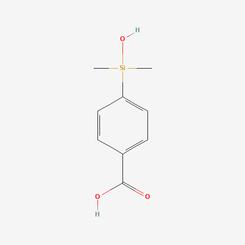 4-[hydroxy(dimethyl)silyl]benzoic acid (CAS: 1112416-28-0) - Chemical Structure and Molecular Formula 