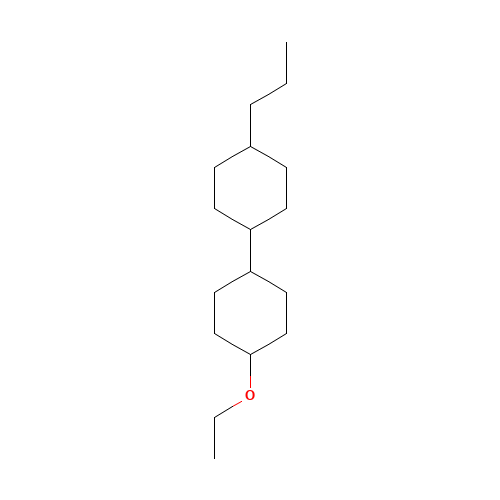 1-ethoxy-4-(4-propylcyclohexyl)cyclohexane (CAS: 95756-62-0) - Chemical Structure and Molecular Formula 