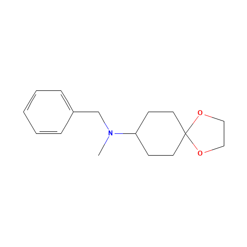 N-benzyl-N-methyl-1,4-dioxaspiro[4.5]decan-8-amine (CAS: 202394-24-9) - Chemical Structure and Molecular Formula 