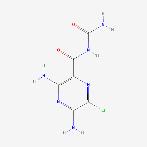 3,5-diamino-N-carbamoyl-6-chloropyrazine-2-carboxamide (CAS: 23656-84-0) - Chemical Structure and Molecular Formula 