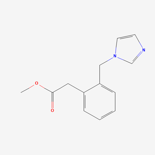 methyl 2-[2-(imidazol-1-ylmethyl)phenyl]acetate (CAS: 1248592-21-3) - Chemical Structure and Molecular Formula 