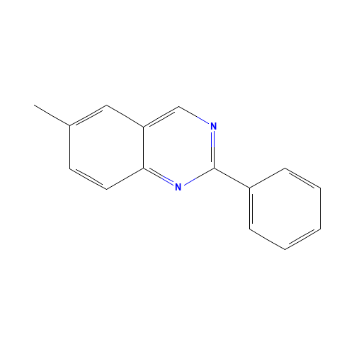 6-methyl-2-phenylquinazoline (CAS: 121910-86-9) - Chemical Structure and Molecular Formula 