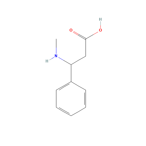 3-(methylamino)-3-phenylpropanoic acid (CAS: 76497-43-3) - Chemical Structure and Molecular Formula 