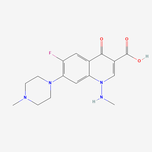 6-fluoro-1-(methylamino)-7-(4-methylpiperazin-1-yl)-4-oxoquinoline-3-carboxylic acid (CAS: 86393-37-5) - Related Chemical Product
