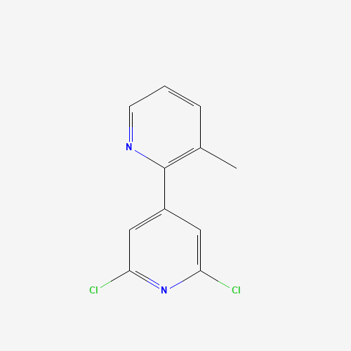 2,6-dichloro-4-(3-methylpyridin-2-yl)pyridine (CAS: 749257-58-7) - Chemical Structure and Molecular Formula 
