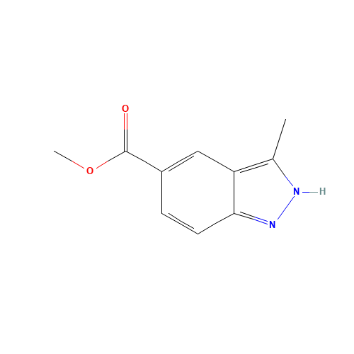 methyl 3-methyl-2H-indazole-5-carboxylate (CAS: 1015068-76-4) - Chemical Structure and Molecular Formula 