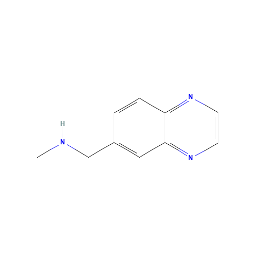 N-methyl-1-quinoxalin-6-ylmethanamine (CAS: 179873-39-3) - Chemical Structure and Molecular Formula 