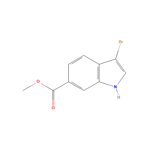 methyl 3-bromo-1H-indole-6-carboxylate (CAS: 860457-92-7) - Chemical Structure and Molecular Formula 