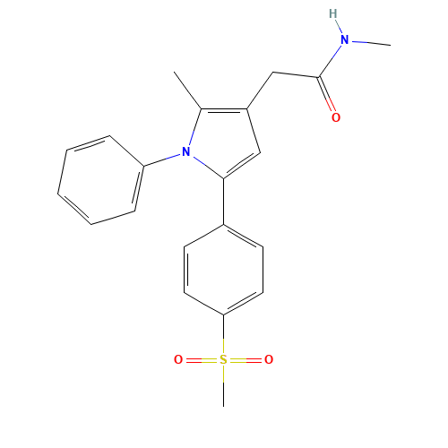 N-methyl-2-[2-methyl-5-(4-methylsulfonylphenyl)-1-phenylpyrrol-3-yl]acetamide (CAS: 1005451-50-2) - Related Chemical Product
