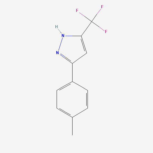 3-(4-methylphenyl)-5-(trifluoromethyl)-1H-pyrazole (CAS: 219986-64-8) - Chemical Structure and Molecular Formula 