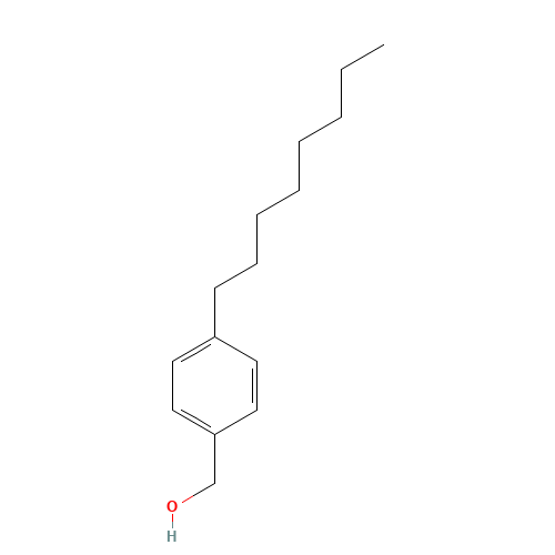 (4-octylphenyl)methanol (CAS: 40016-25-9) - Chemical Structure and Molecular Formula 