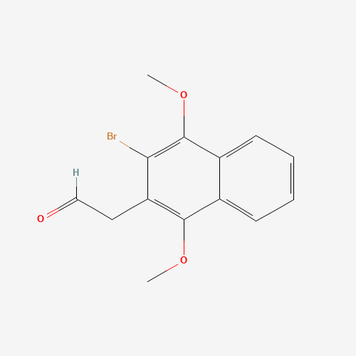 2-(3-bromo-1,4-dimethoxynaphthalen-2-yl)acetaldehyde (CAS: 960607-56-1) - Chemical Structure and Molecular Formula 
