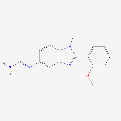 N'-[2-(2-methoxyphenyl)-1-methylbenzimidazol-5-yl]ethanimidamide (CAS: 863869-94-7) - Chemical Structure and Molecular Formula 