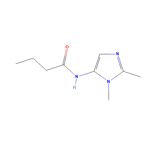 N-(2,3-dimethylimidazol-4-yl)butanamide (CAS: 133694-41-4) - Chemical Structure and Molecular Formula 