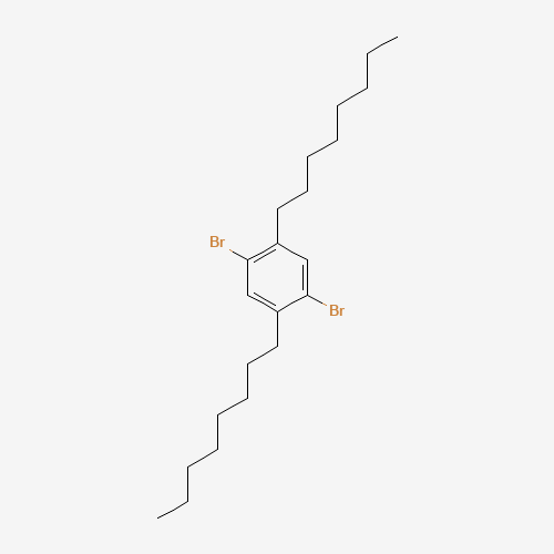 1,4-dibromo-2,5-dioctylbenzene (CAS: 117635-22-0) - Chemical Structure and Molecular Formula 