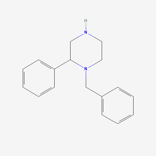 1-benzyl-2-phenylpiperazine (CAS: 5368-33-2) - Chemical Structure and Molecular Formula 
