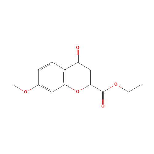 ethyl 7-methoxy-4-oxochromene-2-carboxylate (CAS: 38322-74-6) - Chemical Structure and Molecular Formula 