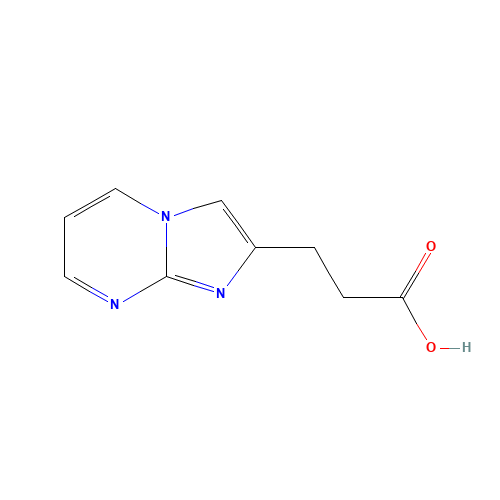 3-imidazo[1,2-a]pyrimidin-2-ylpropanoic acid (CAS: 956101-01-2) - Chemical Structure and Molecular Formula 
