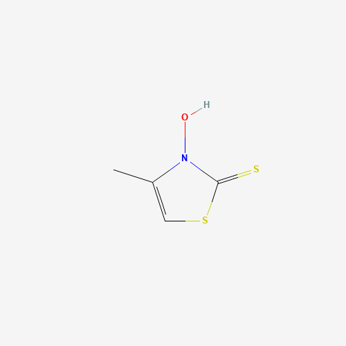 3-hydroxy-4-methyl-1,3-thiazole-2-thione (CAS: 49762-08-5) - Chemical Structure and Molecular Formula 