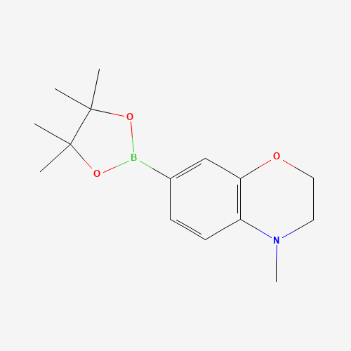 4-methyl-7-(4,4,5,5-tetramethyl-1,3,2-dioxaborolan-2-yl)-2,3-dihydro-1,4-benzoxazine (CAS: 519054-54-7) - Chemical Structure and Molecular Formula 