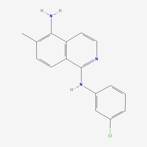 1-N-(3-chlorophenyl)-6-methylisoquinoline-1,5-diamine (CAS: 1187967-54-9) - Chemical Structure and Molecular Formula 