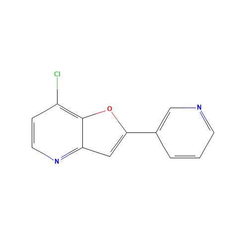 7-chloro-2-pyridin-3-ylfuro[3,2-b]pyridine (CAS: 1360911-16-5) - Chemical Structure and Molecular Formula 