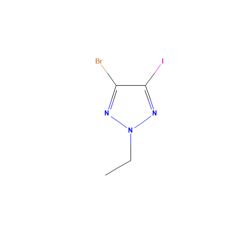 4-bromo-2-ethyl-5-iodotriazole (CAS: 1384848-48-9) - Chemical Structure and Molecular Formula 