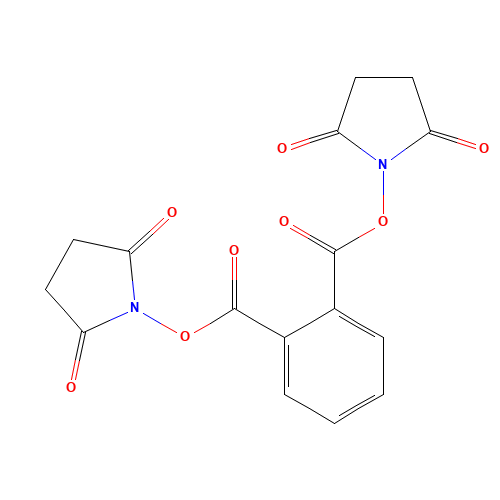 bis(2,5-dioxopyrrolidin-1-yl) benzene-1,2-dicarboxylate (CAS: 927180-06-1) - Chemical Structure and Molecular Formula 